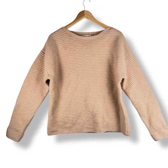 Reiss Sweaters - Reiss Thick Knit‎ Sweater Womens Size Large Beige Designer Cozy Quiet Luxury